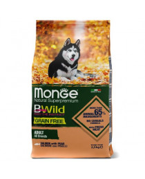 Сухой корм Monge Dog BWild GRAIN FREE для взрослых собак, беззерновой, из лосося 			