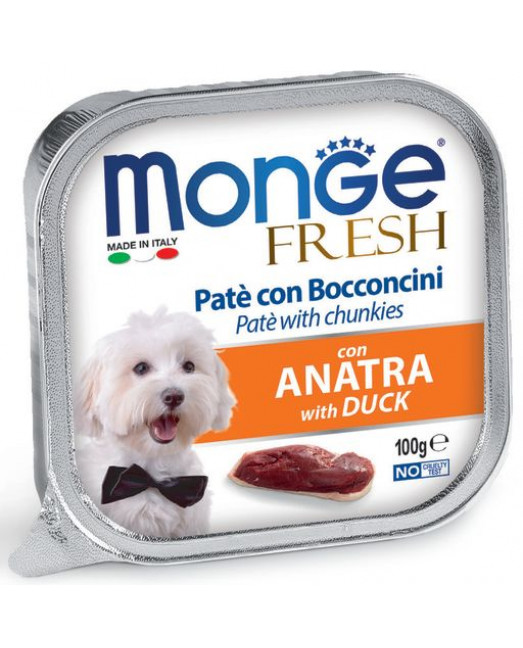 Monge Dog Fresh консервы для собак утка 100г 