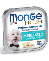 Monge Dog Fresh консервы для собак треска 100г 		