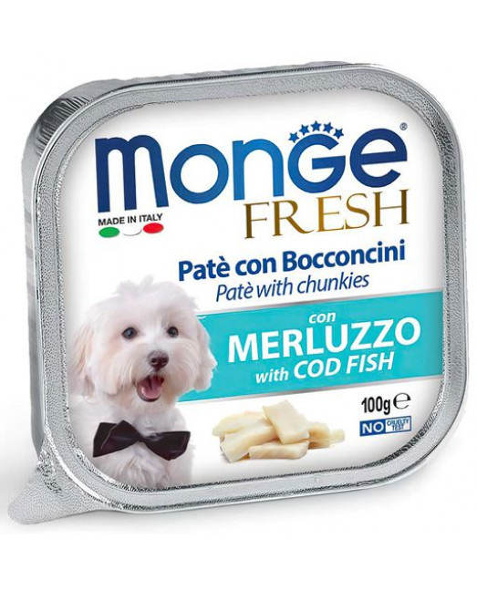 Monge Dog Fresh консервы для собак треска 100г 		